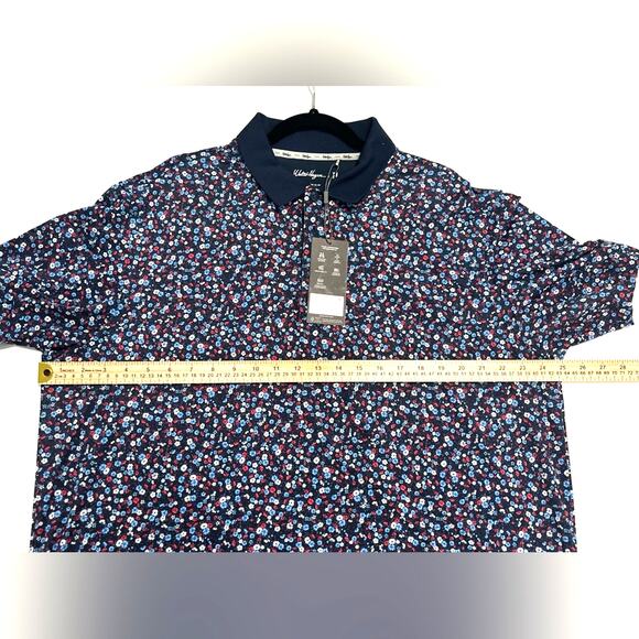 NWTS Men’s Walter Hagen Performance 11 Polo size XL;Blue Multi-3 BTN placket - Picture 4 of 8